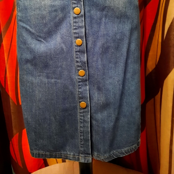 DENIM JEAN DRESS SIZE SMALL - Picture 6 of 6